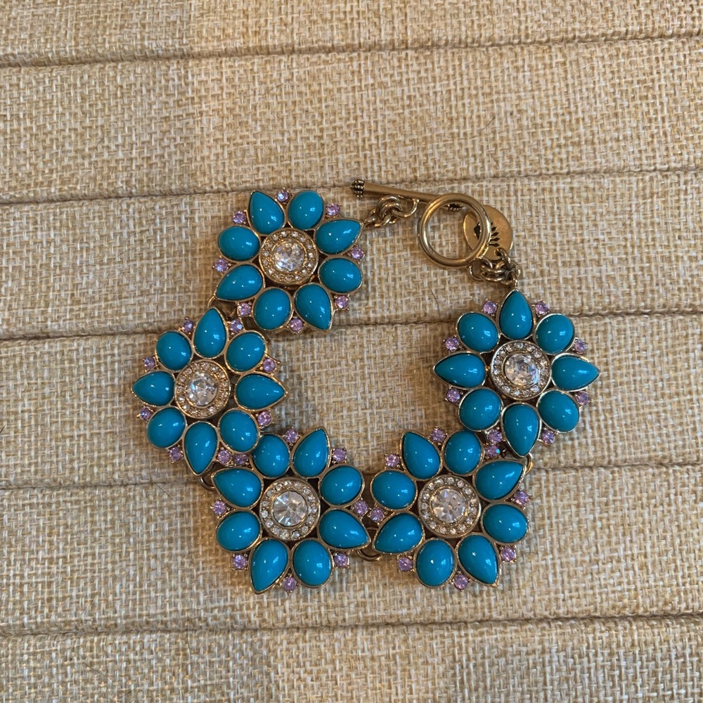 Juicy Couture blue flower bracelet